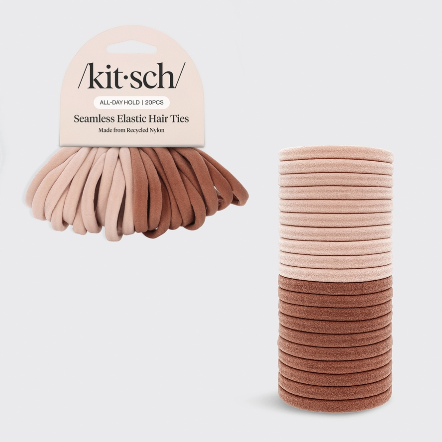 Seamless Elastic Hair Ties - Blush