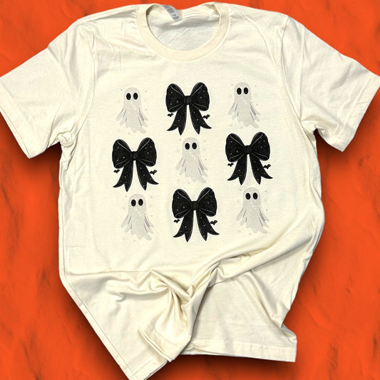 Ghost Bow Coquette Halloween T-Shirt