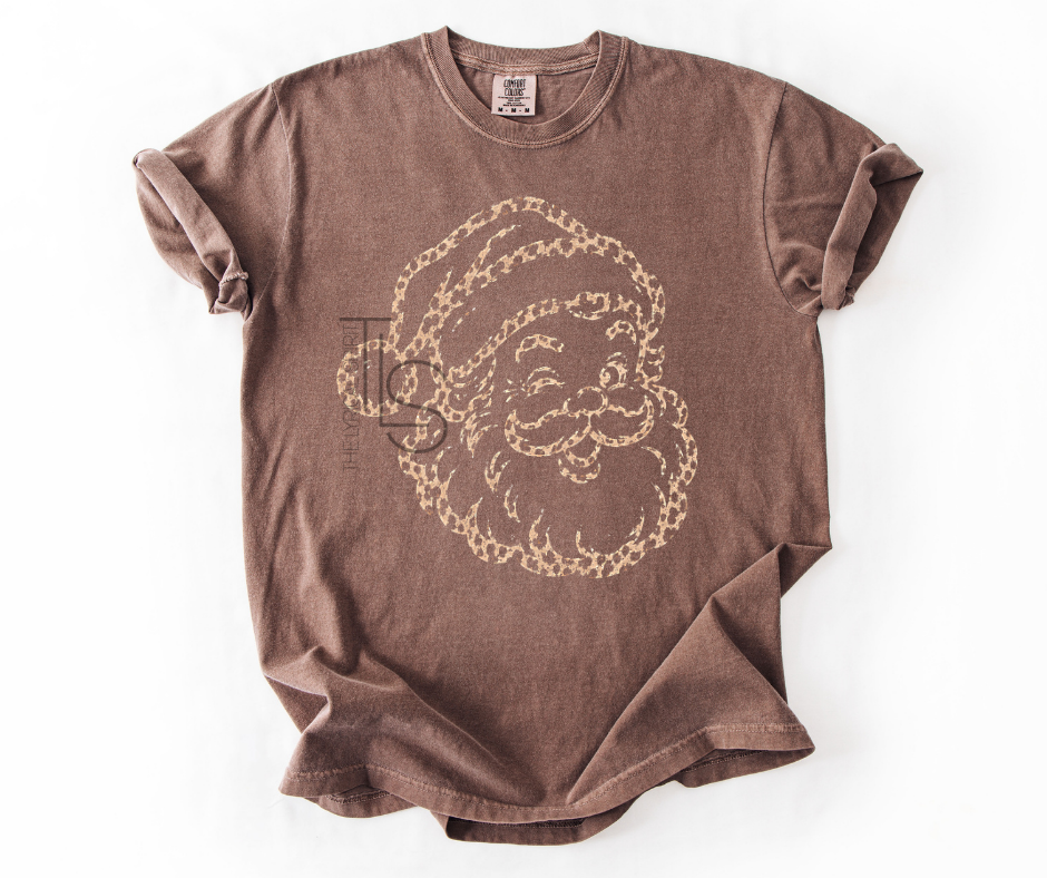 Santa Leopard Espresso T-Shirt