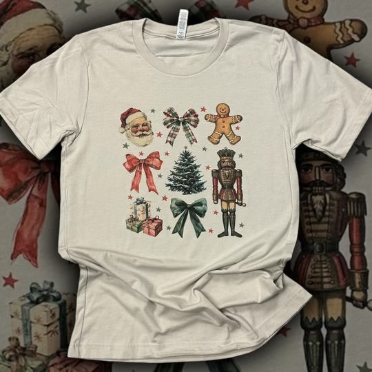 Vintage Christmas Coquette 
Sweatshirt/T-Shirt