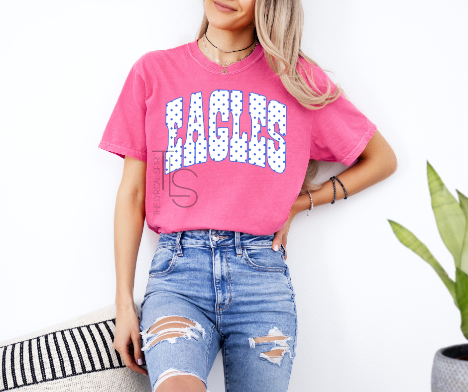 Eagles Blue Polka Dot Spirit T-Shirt