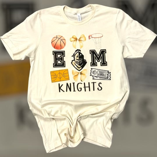 Knights Exclusive Basketball Bow Coquette T-Shirt