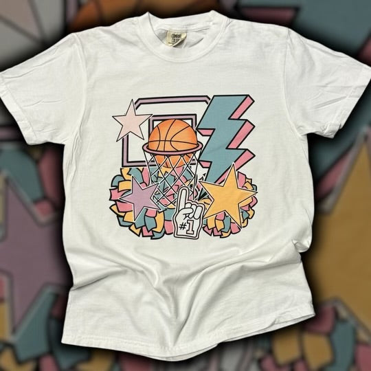 Retro Basketball Comfort Colors T-Shirt