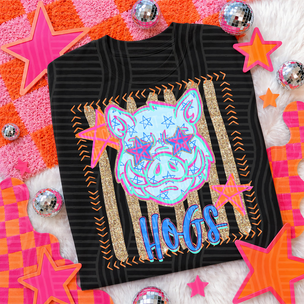 Neon Stars Mascot Spirit T-Shirt