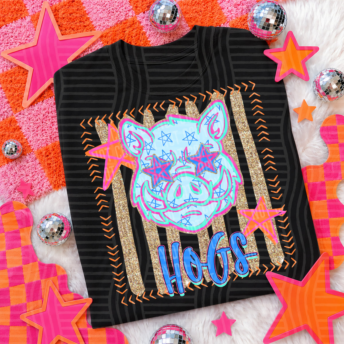 Neon Stars Mascot Spirit T-Shirt