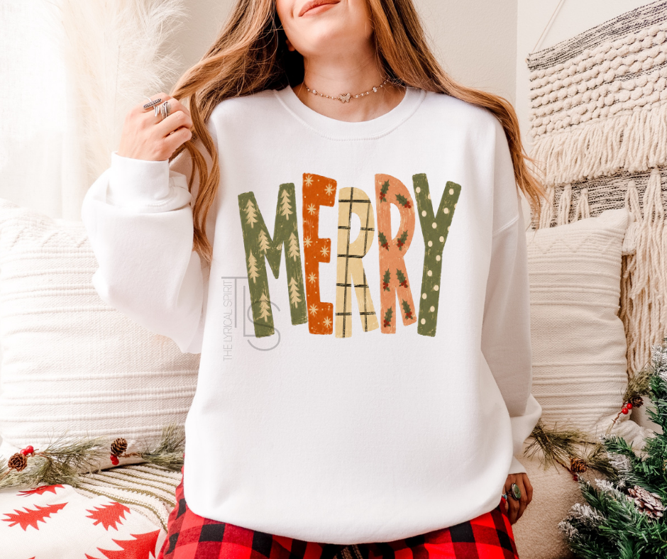 Merry Christmas Patterns Sweatshirt