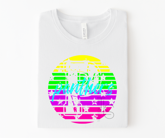 Panthers Neon Circle Custom Exclusive T-Shirt