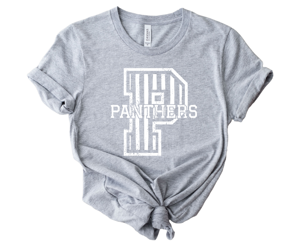 White Stripe Mascot School Spirit T-Shirt 