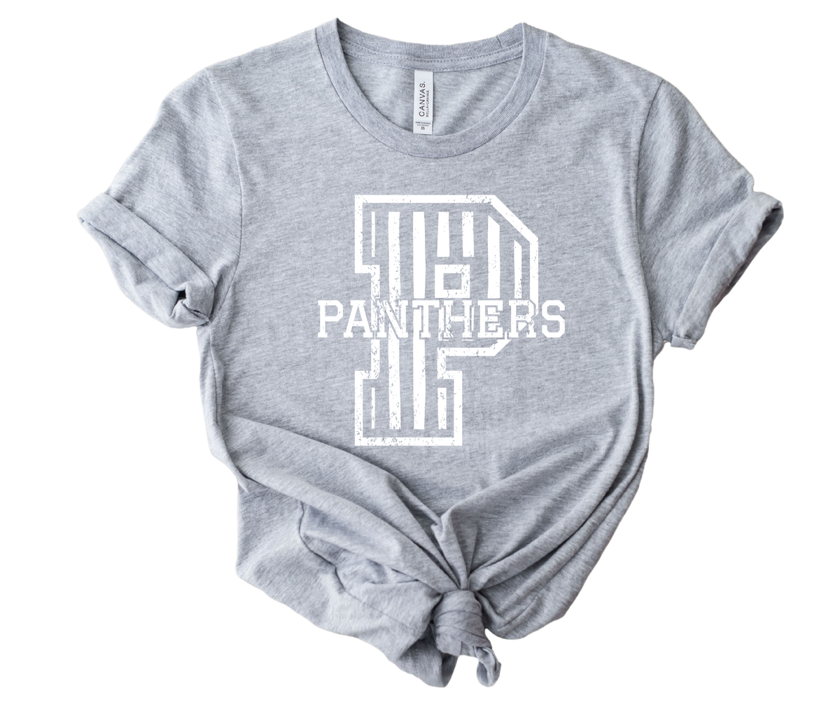 White Stripe Mascot School Spirit T-Shirt 