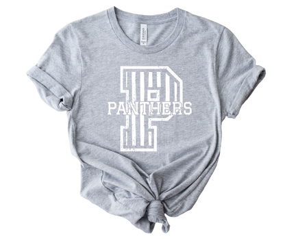 White Stripe Mascot School Spirit T-Shirt 