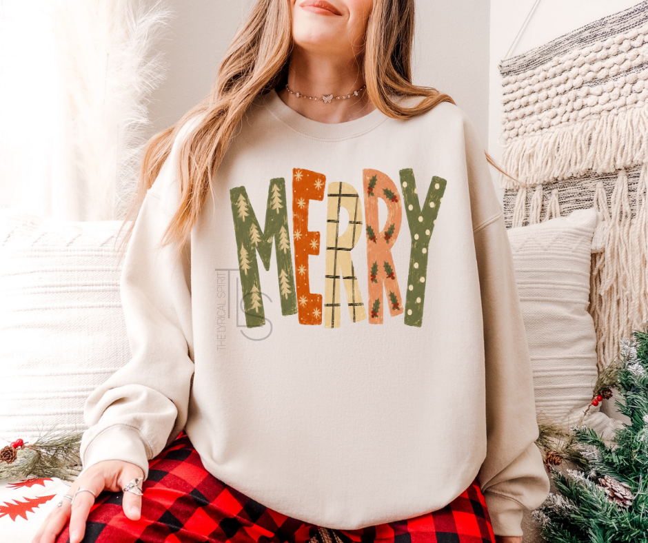 Merry Christmas Patterns Sweatshirt