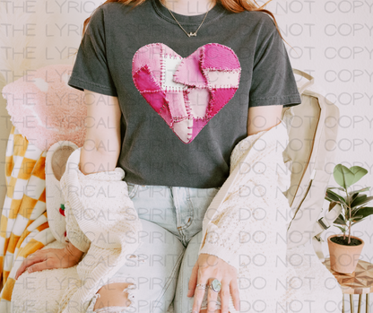 Patchwork Heart Valentine's T-Shirt