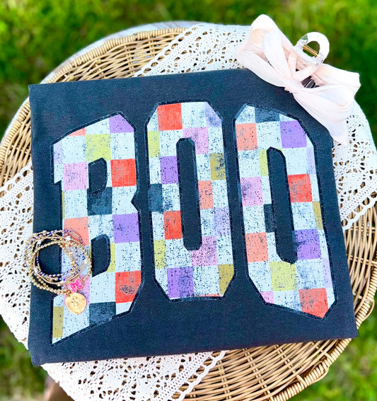Boo Halloween Checkered T-Shirt