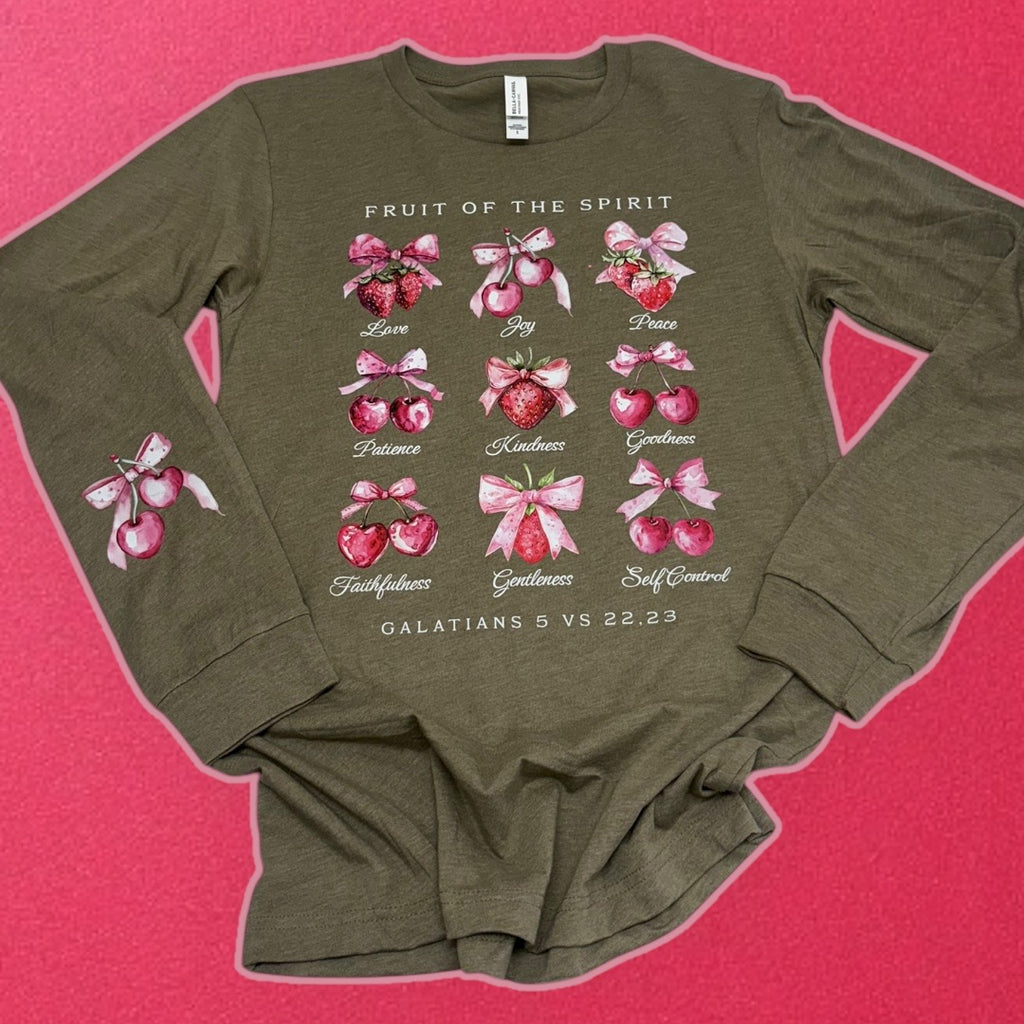 Fruit Of The Spirit Bow Coquette Long Sleeve T-Shirt