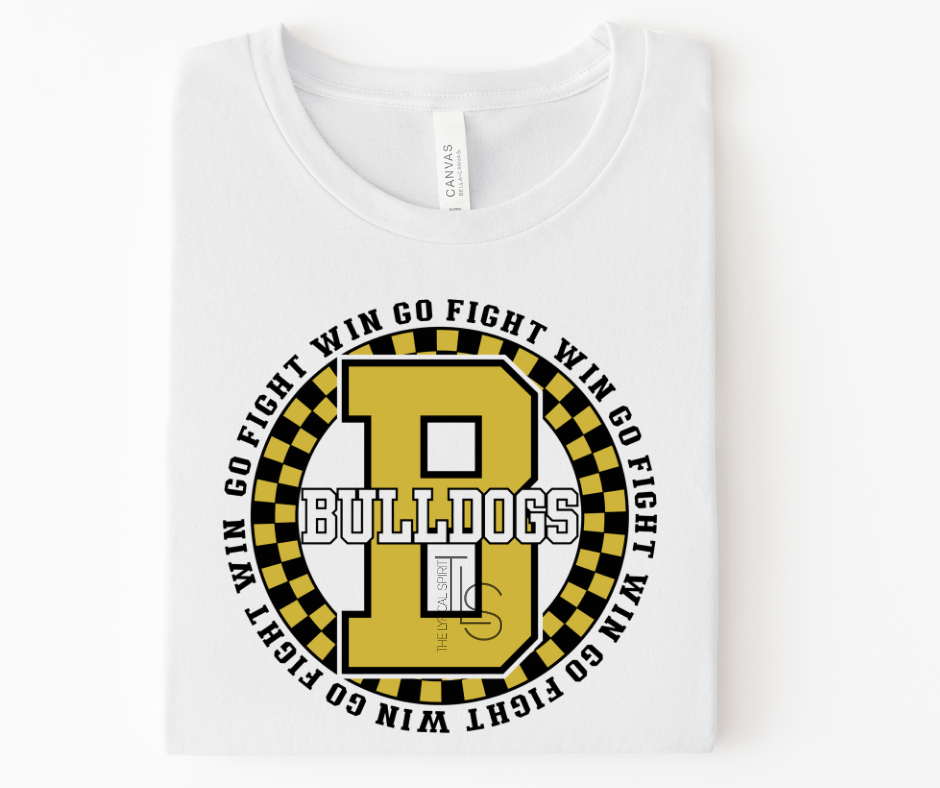 Go Fight Win Bulldogs Circle Exclusive T-Shirt