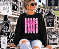 Pink Out Football Checker Stars Sweatshirt