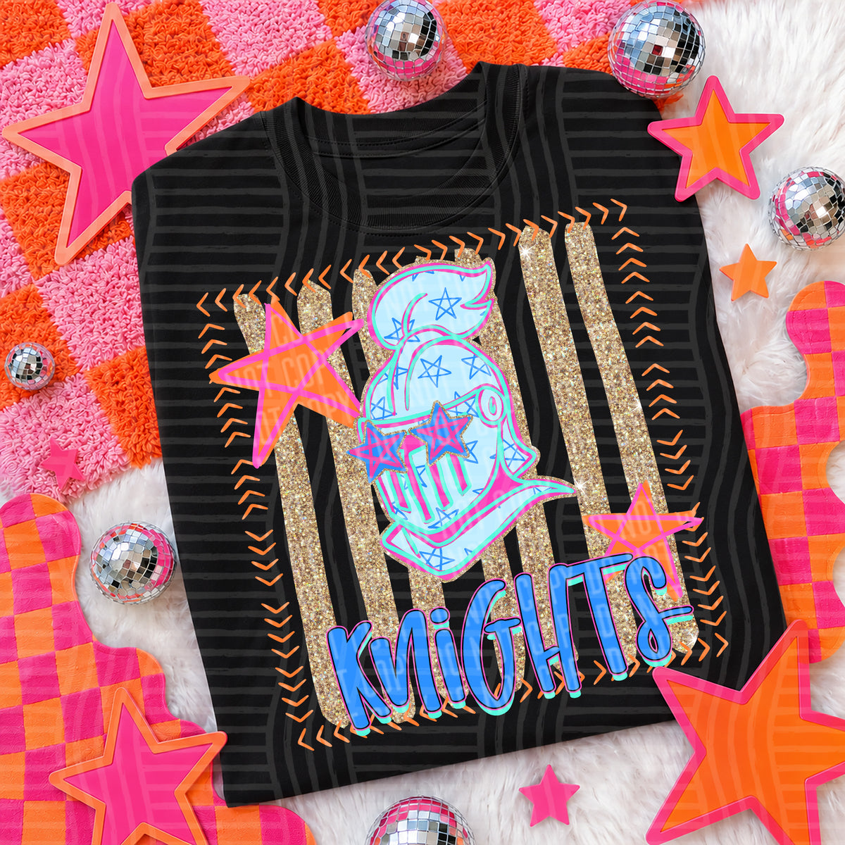 Neon Stars Mascot Spirit T-Shirt