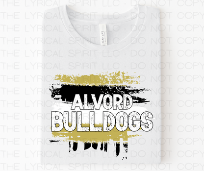 Alvord Bulldogs Paint School Spirit T-Shirt