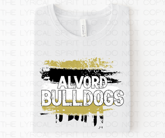 Alvord Bulldogs Paint School Spirit T-Shirt