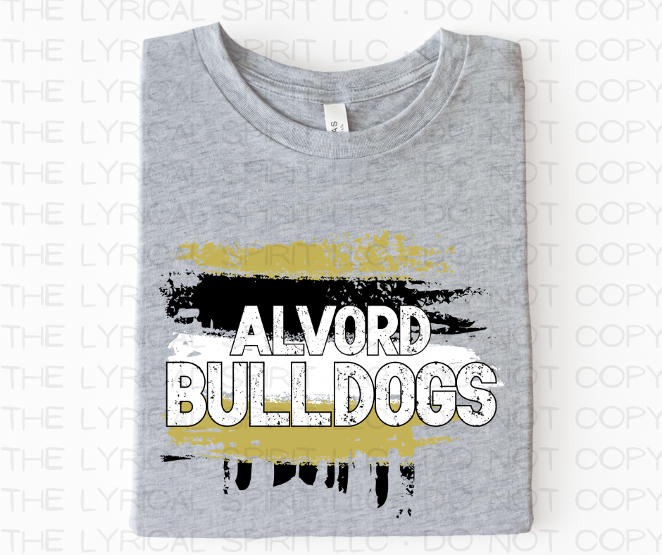 Alvord Bulldogs Paint School Spirit T-Shirt