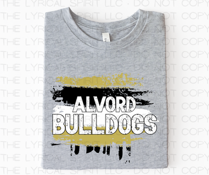 Alvord Bulldogs Paint School Spirit T-Shirt
