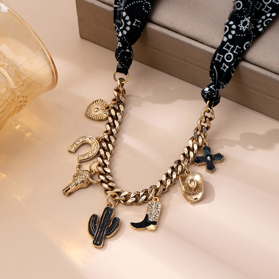 Charm Animal Scarf Necklace