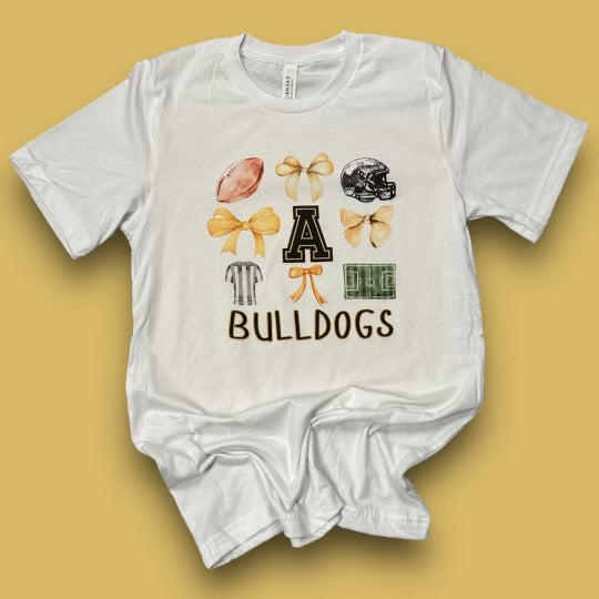 Alvord Bulldogs Bow Coquette T-Shirt