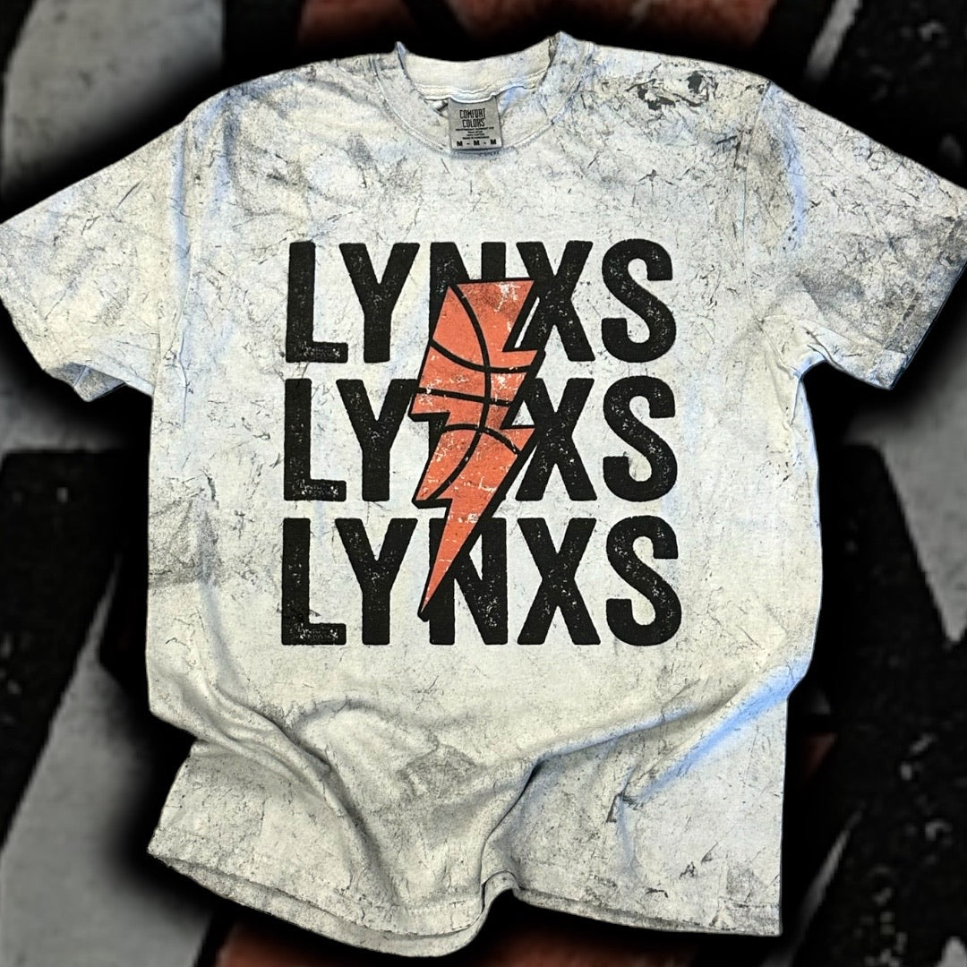 Lynxs Basketball Marble Comfort Colors T-Shirt