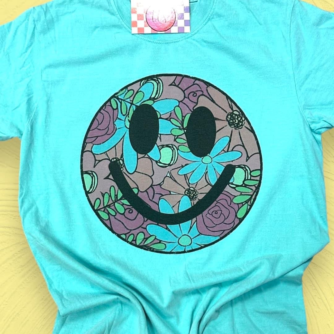 Floral Smiley Exclusive Design T-Shirt