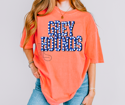 Greyhounds Blue Marquee Lights T-Shirt