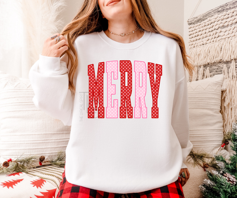 Merry Pink/Red Checkered Sweatshirt