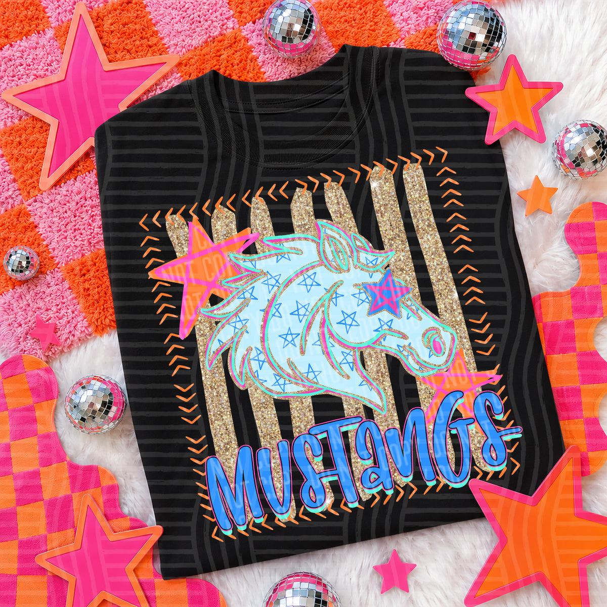 Neon Stars Mascot Spirit T-Shirt