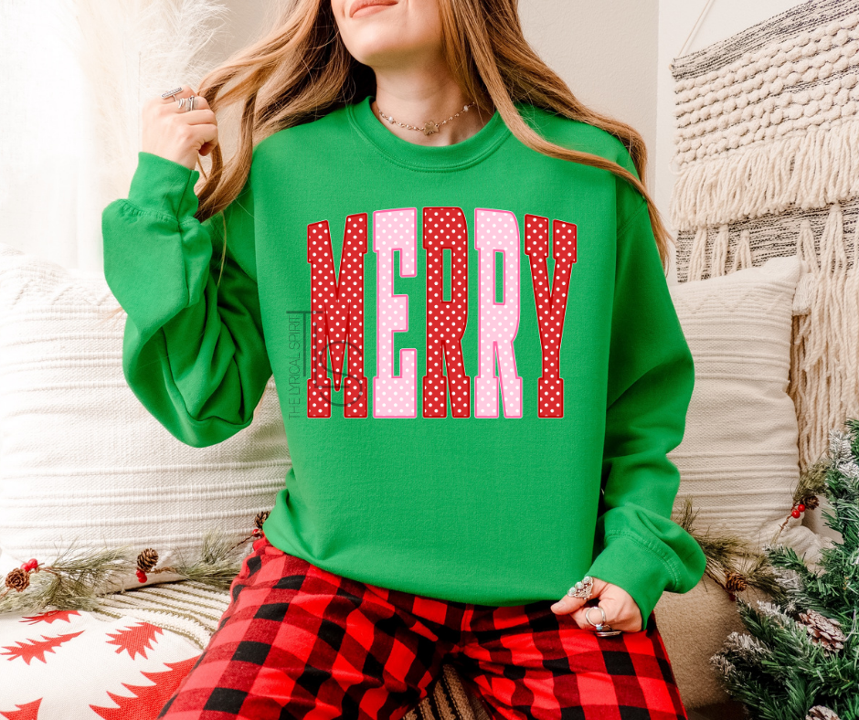 Merry Pink/Red Checkered Sweatshirt