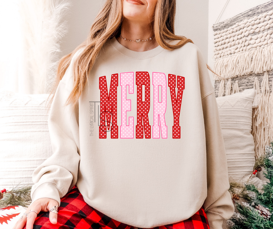 Merry Pink/Red Checkered Sweatshirt
