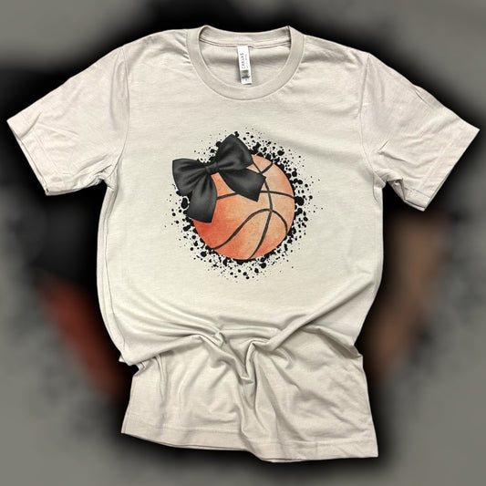 Exclusive Basketball Black Bow T-Shirt