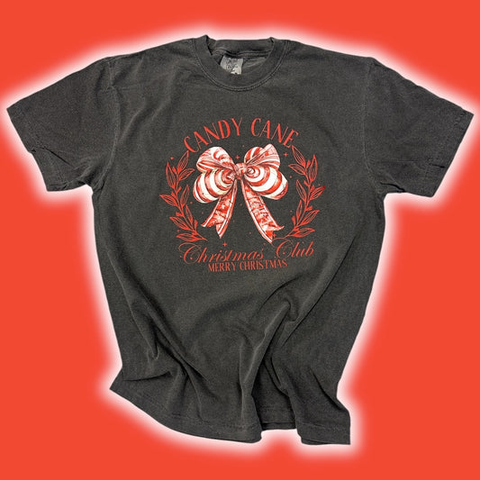 Candy Cane Club Christmas Comfort Colors T-Shirt