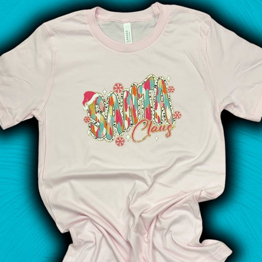 Santa Claus Light Pink T-Shirt