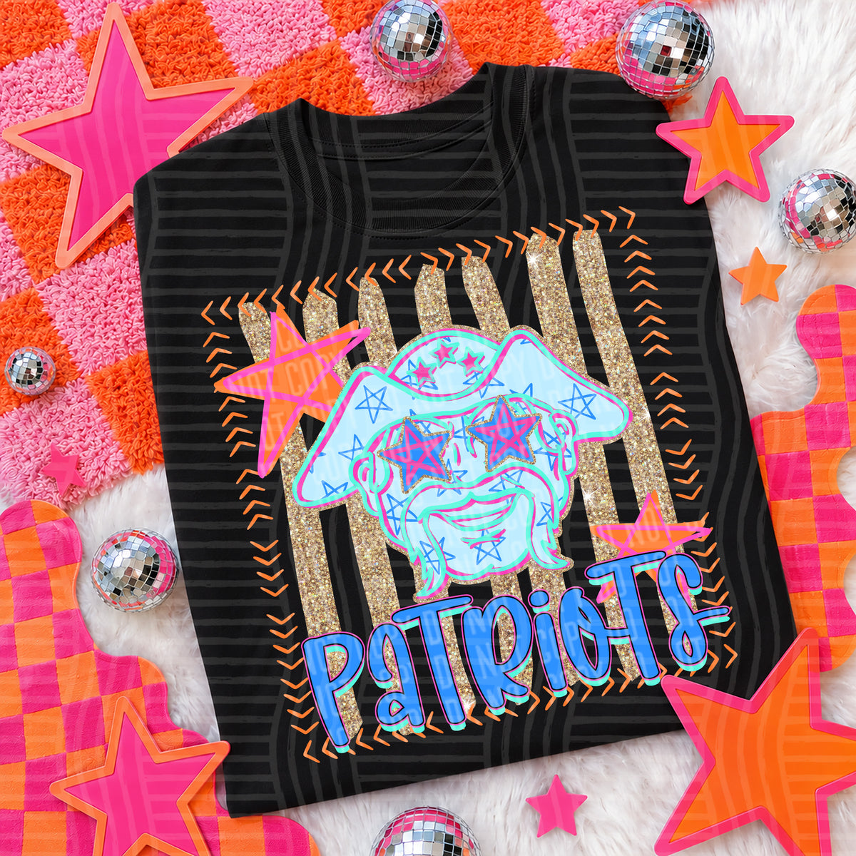 Neon Stars Mascot Spirit T-Shirt