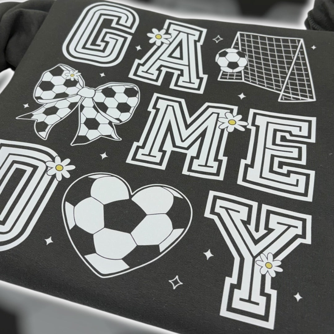 Soccer Game Day Charcoal Sweatshirt