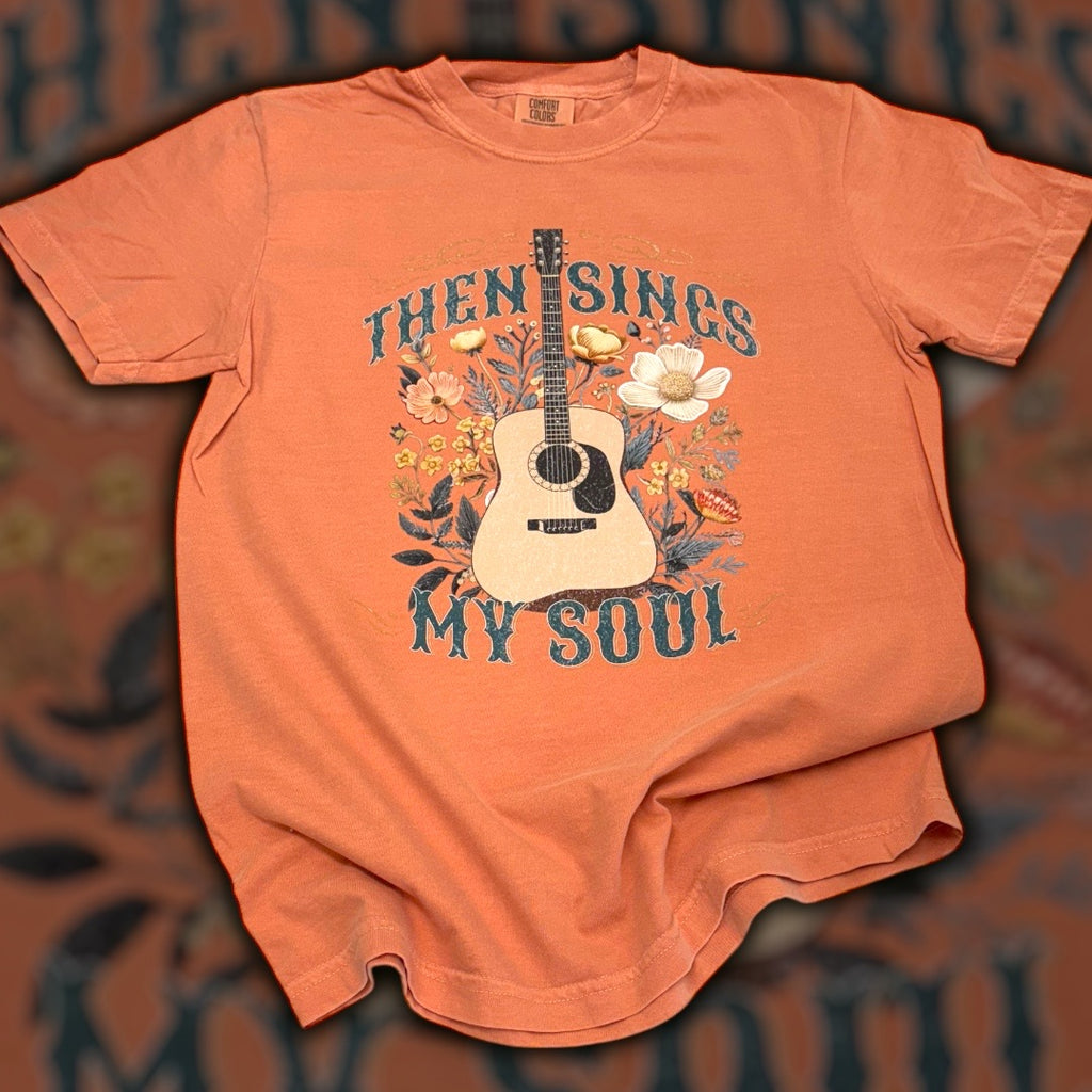 Then Sings My Soul Guitar Floral T-Shirt