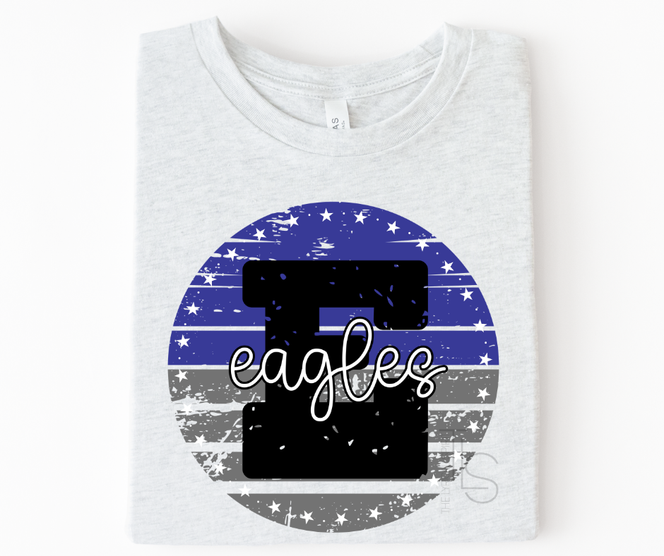 Exclusive Eagles Star Distressed T-Shirt