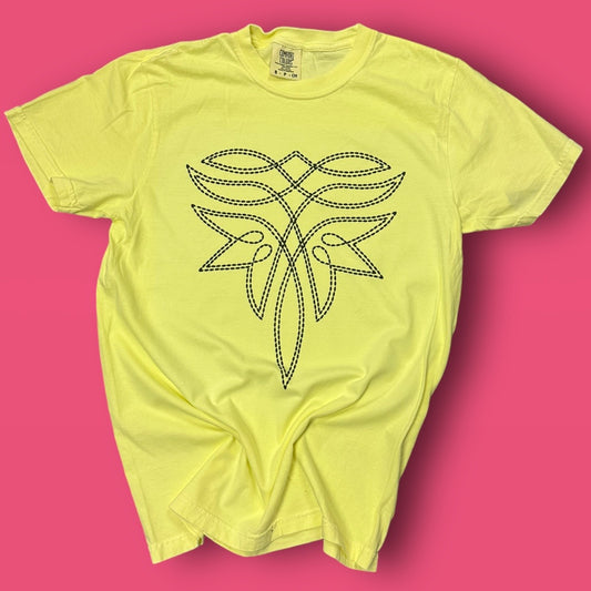 Boot Stitch Neon Lemon T-Shirt