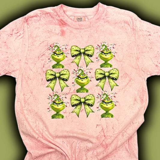 Green Man Bow Coquette Colorblast T-Shirt