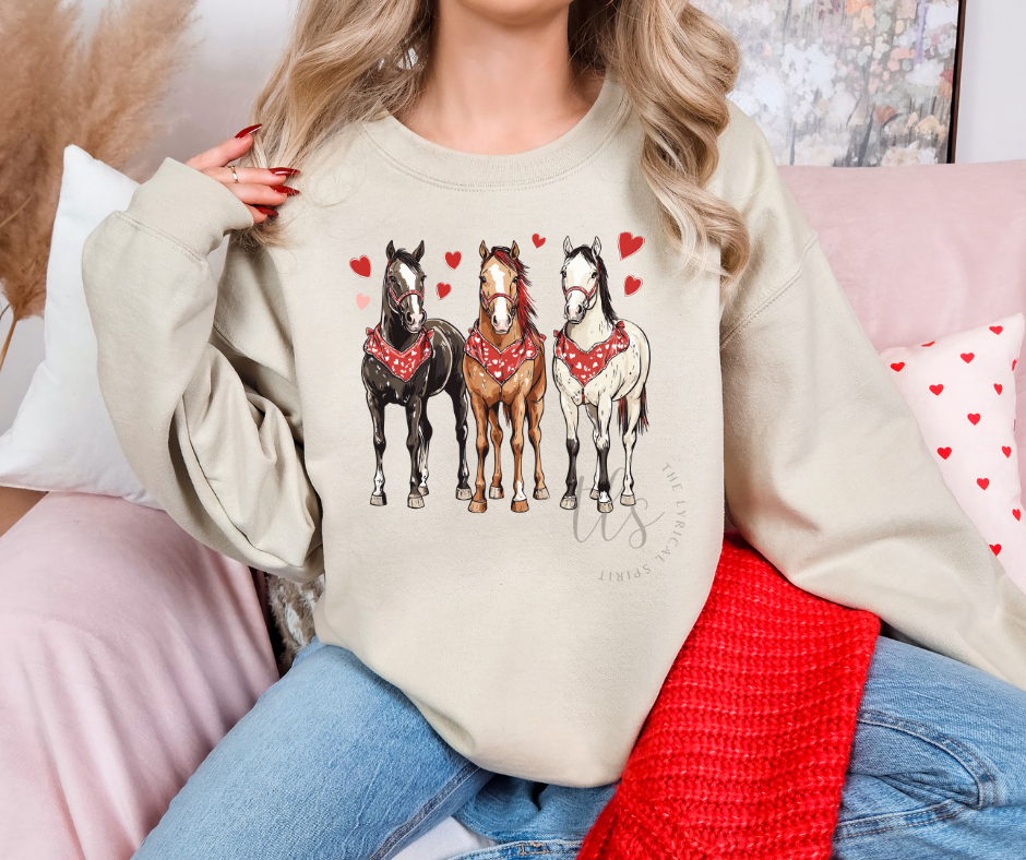 Valentine's Horse Sweatshirt