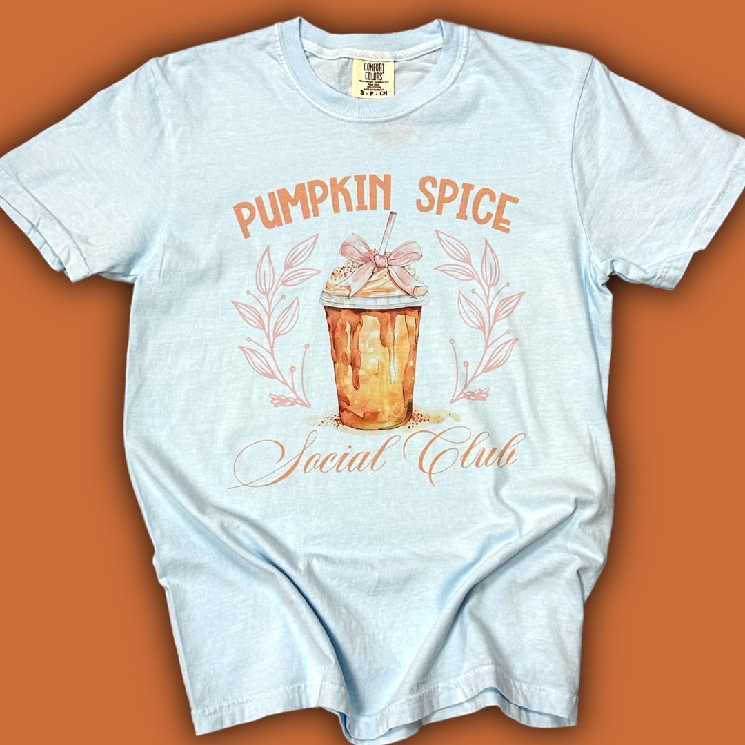 Pumpkin Spice Social Club Comfort Colors T-Shirt