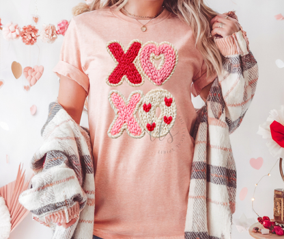 XOXO Faux Yarn Valentine's T-Shirt