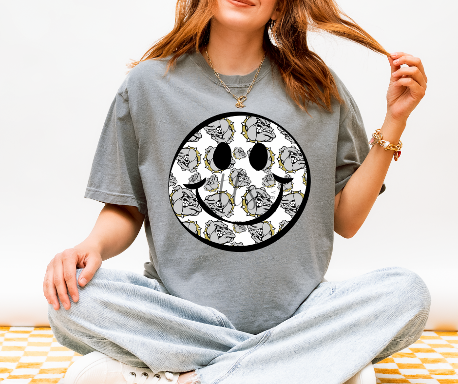 Bulldogs Smiley Youth Custom T-Shirt