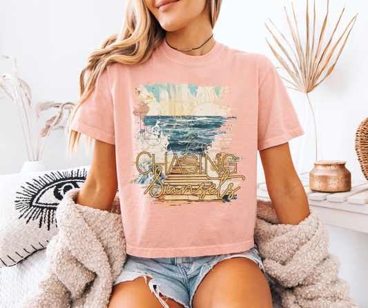 Chasing Sunsets Custom Exclusive Boxy T-Shirt