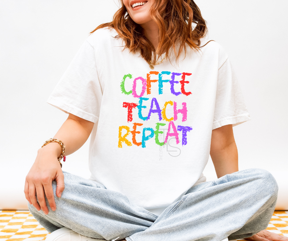 Exclusive Coffee Teach Repeat T-Shirt