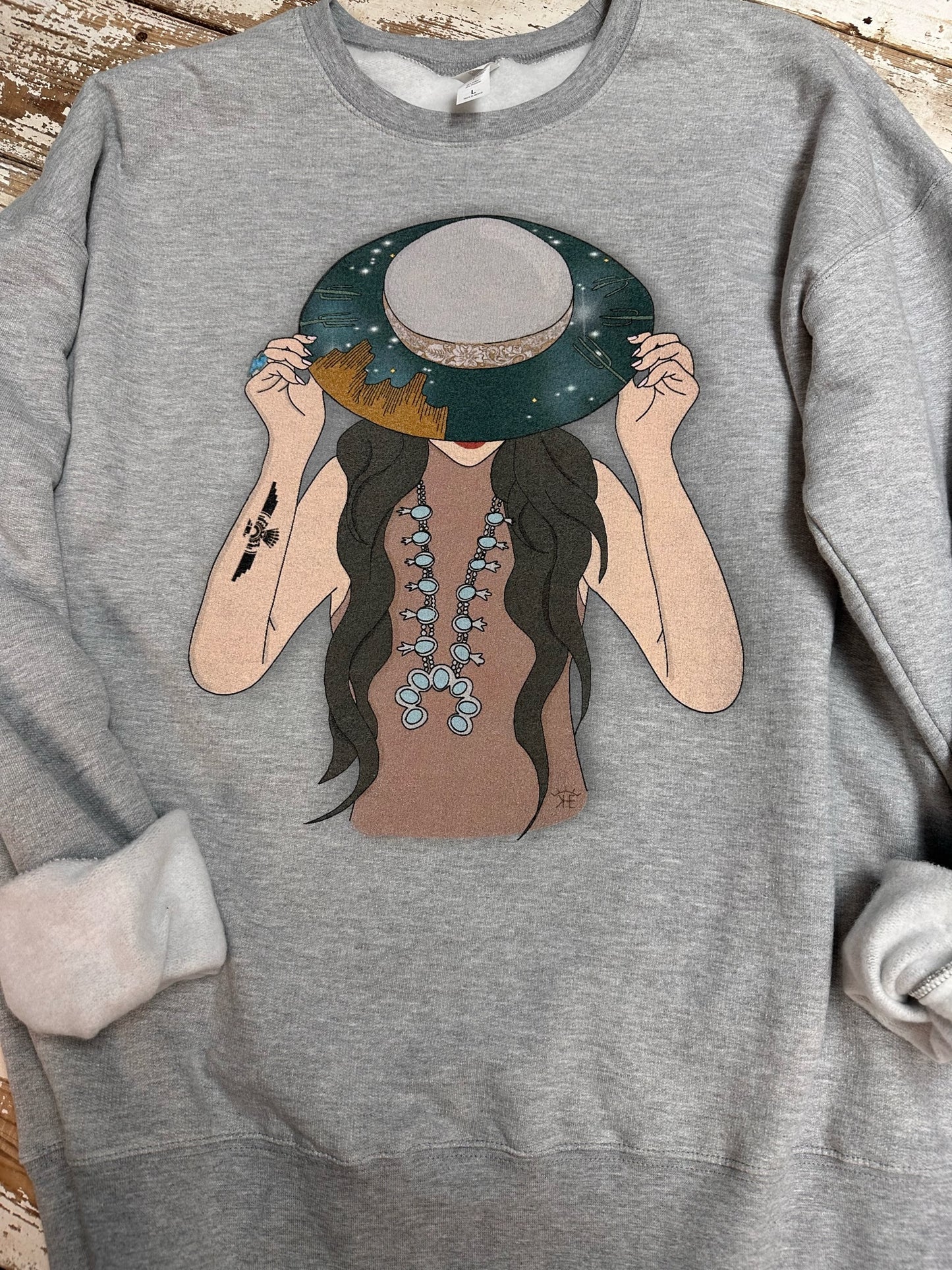 Cosmic Cowgirl with Hat Sweatshirt